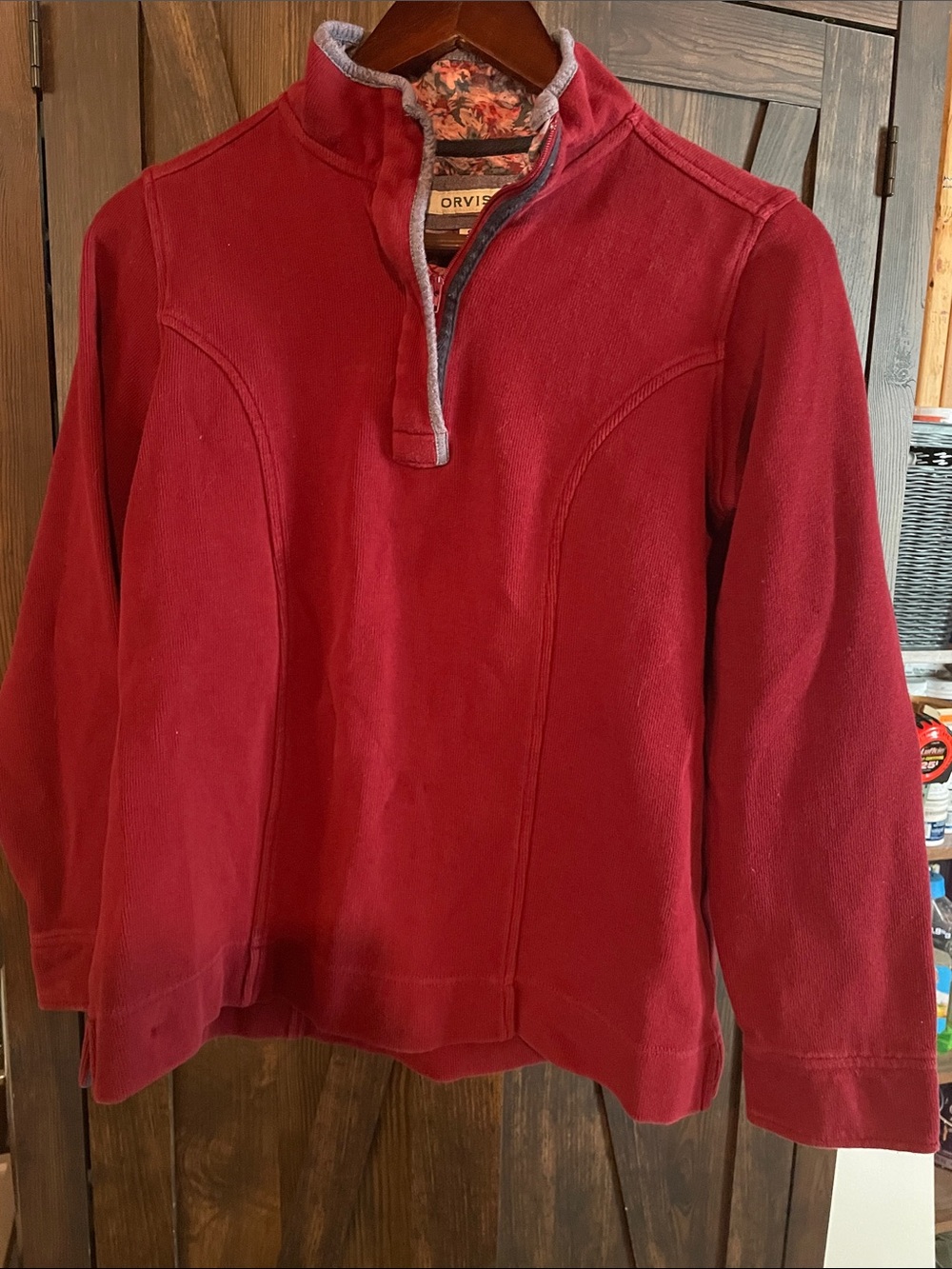 Orvis Kids Red Half-Zip Pullover Fleece